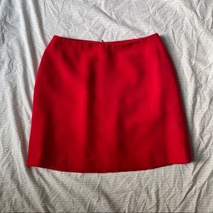 Vintage Cherry Red Bebe Mini Pencil Skirt, Size 6 Women’s